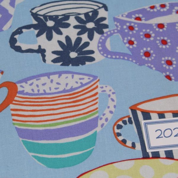 Kalender 2020 blau bunt mit Tassendruck
