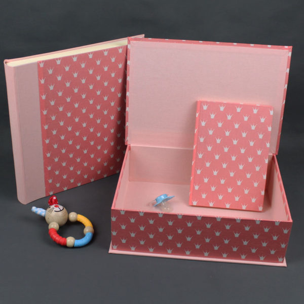 Apricot farbenes Baby Erinnerungs Set