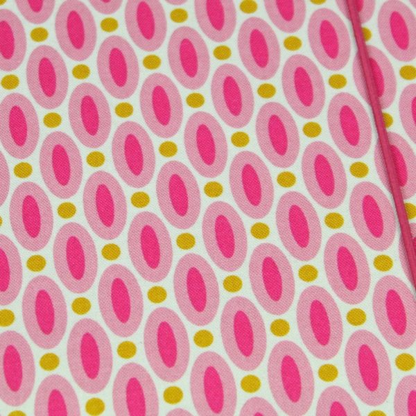 Notizbuch DIN A5 pink rosa senfgelb getupft