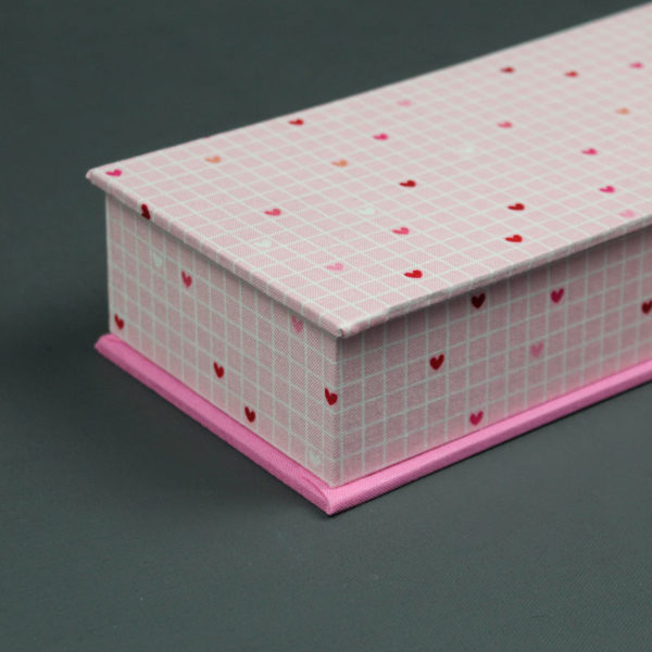 Stiftekästchen kariert rosa pink