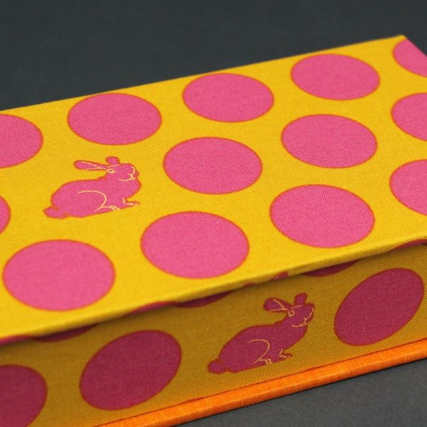 Orange pink Stifteschachtel mit Hase