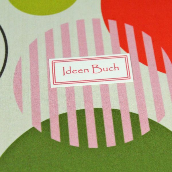 Notizbuch DIN A5 creme mit großem grafischen Muster