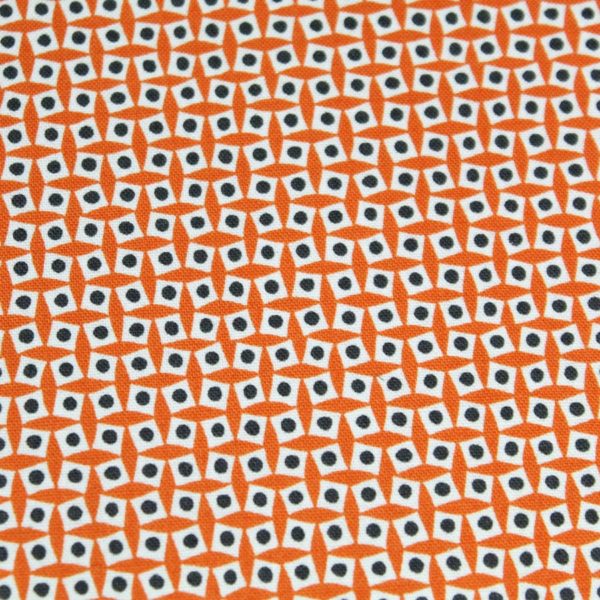 Stoff bezogenes orange gepunktetes Poesiealbum