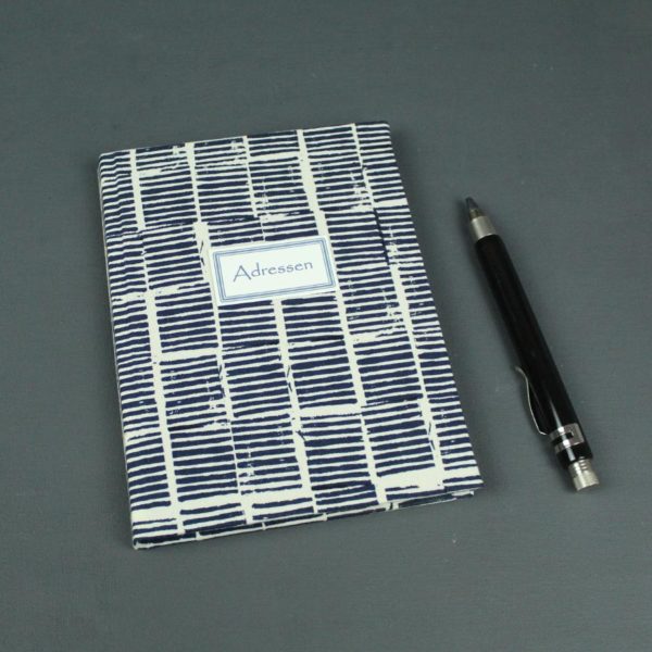 Adressbuch DIN A6 blau creme