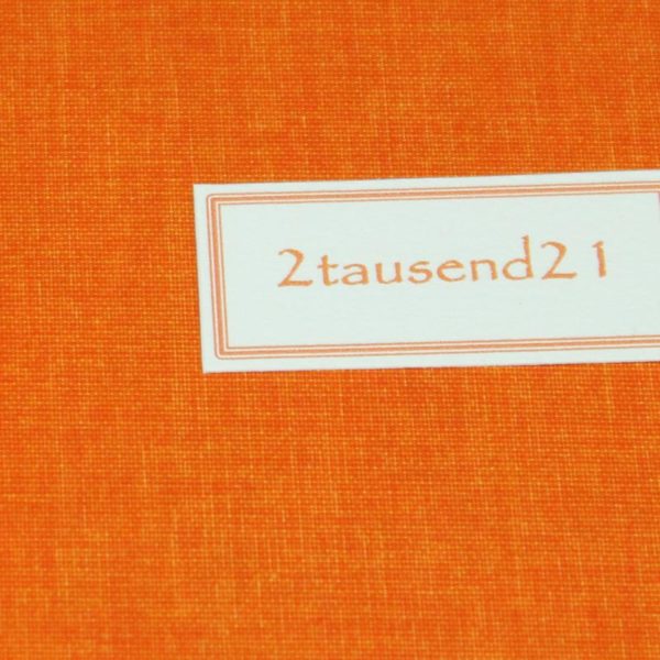 Orange personalisierbarer Kalender 2021