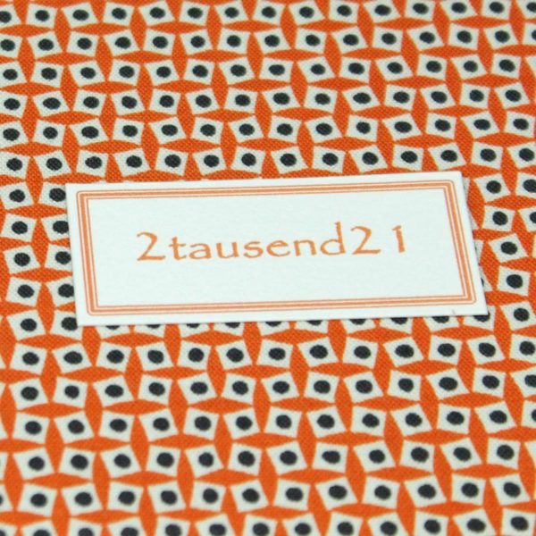 Stoff bezogener Kalender 2021 orange blau