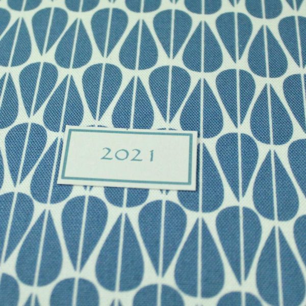 Kalender 2021 blau grau creme personalisierbar