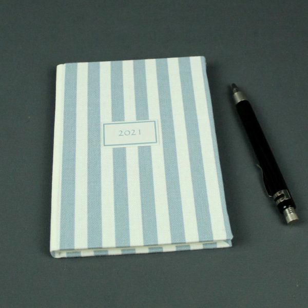 Taschenkalender blau weiß