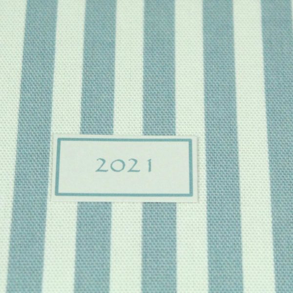 gestreifter Taschenkalender blau weiß