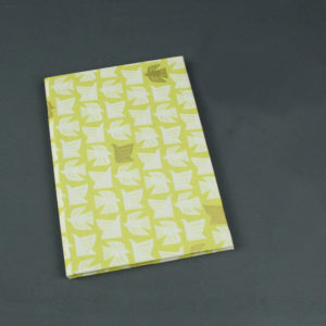 DIN A5 Adressbuch Limonengrün mit Creme und Gold