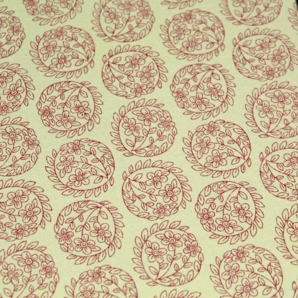 Beige weinrotes Adressbuch mit spanischem Baumwollstoff