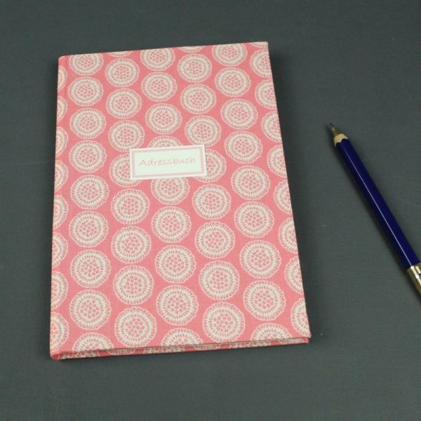 Adressbuch apricot gemustert