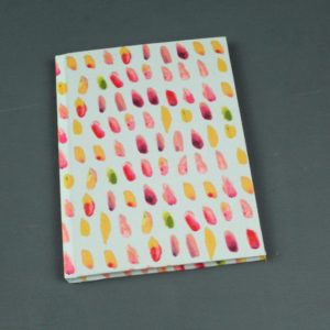 Adressbuch DIN A6 Hellgrau mit Pink bunten Tupfen