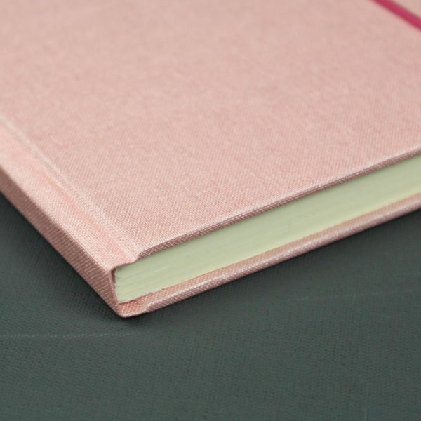 Schmales DIN A6 Notizbuch blanko rosa