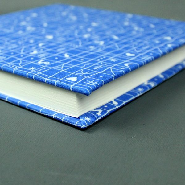 Freundebuch mittelblau weiß