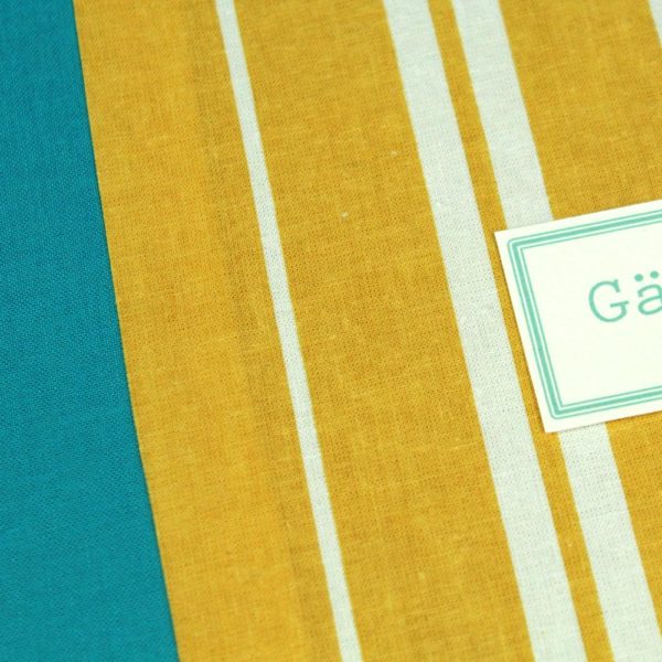 Türkis gelb weißes Gästebuch