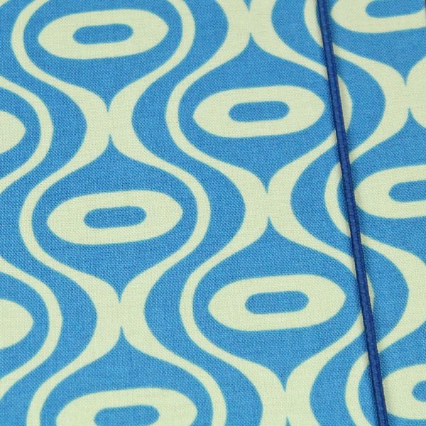 Blau weiß gemustertes DIN A5 Tagebuch