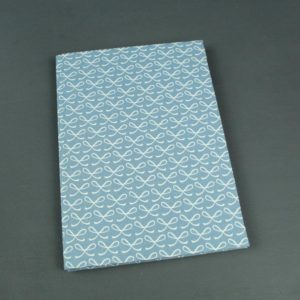 Adressbuch DIN A5 feminin blaugrau mit weißen Schleifen