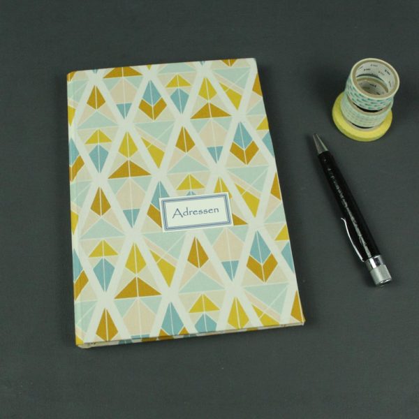 Adressbuch DIN A5 petrol gold