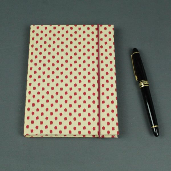Taschenkalender 2022 beige rot getupft