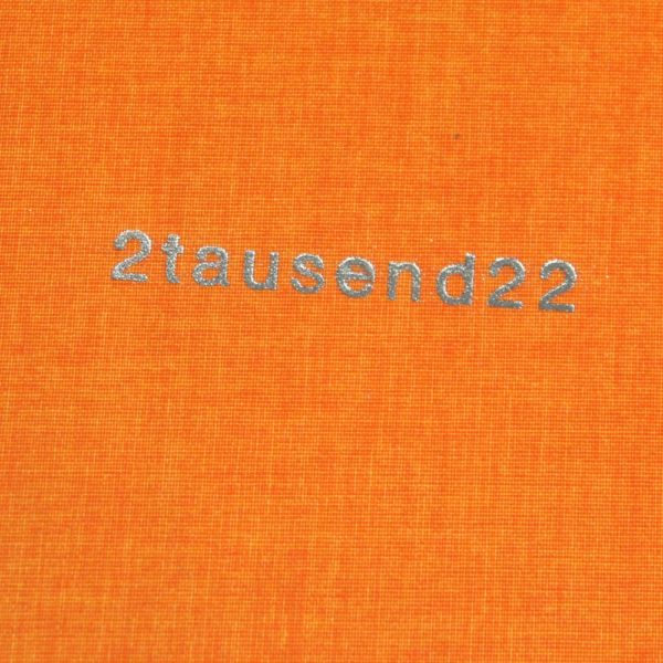 Wochenplaner 2022 orange mit Heißprägung