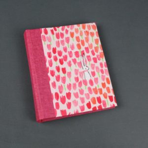 Kleines Einsteckalbum pink bunt mit kleinem Häschen