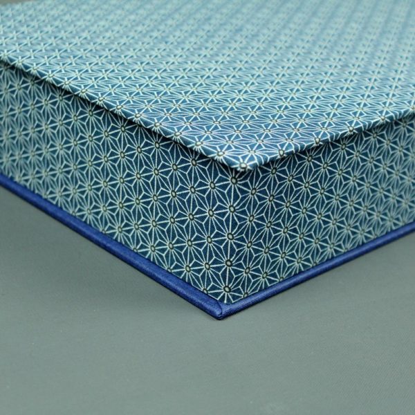 Nähkasten blau silber DIN A4