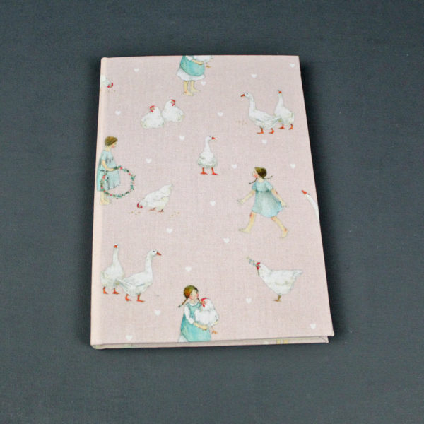 Babytagebuch rosa weiß türkis mit Gänseliesel