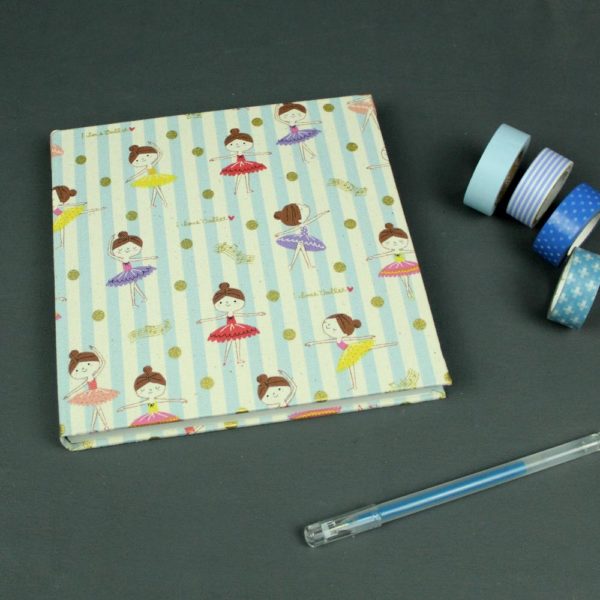 Poesiealbum hellblau creme mit Ballerinas