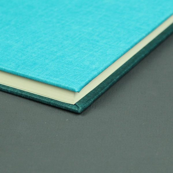 Türkis grünes Notizbuch kariert