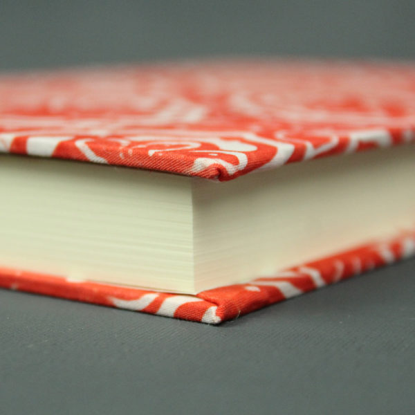 Tagebuch orange creme im Batiklook
