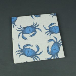 Gästebuch quadratisch maritim Krabben blau