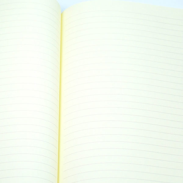 Liniertes creme blaues Notizbuch Polka Dots