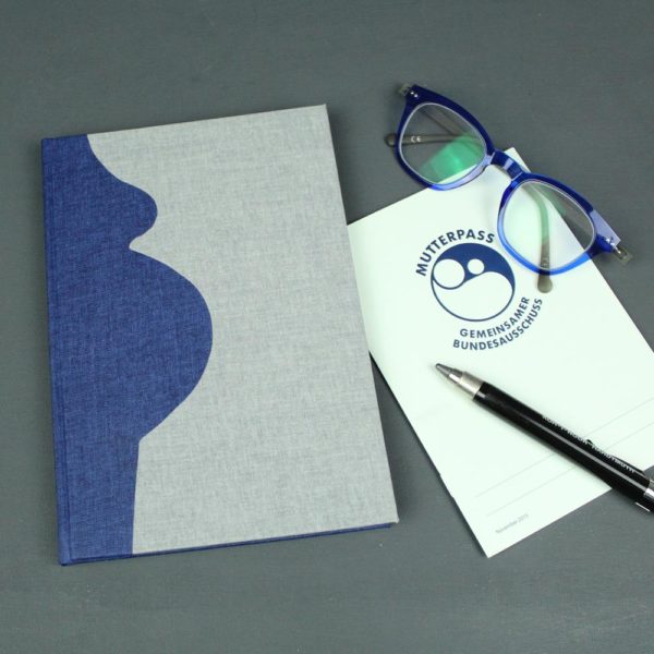Schwangerschaftstagebuch blau grau