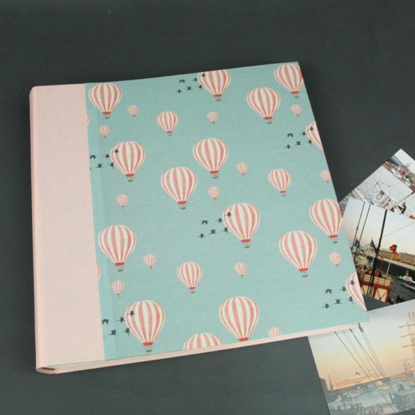 Hochzeitsfotoalbum pastell mit Heißluftballons