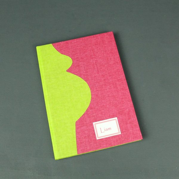 Schwangerschaftstagebuch DIN A5 grasgrün pink