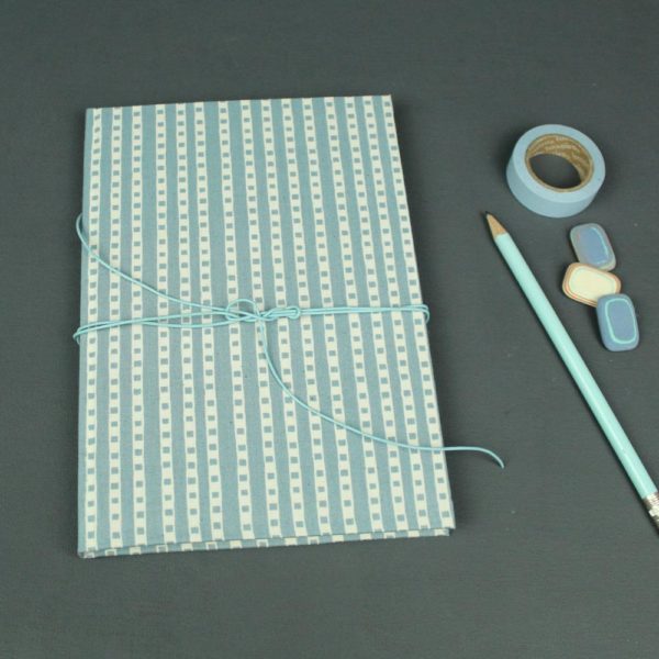 Tagebuch retro blaugrau creme
