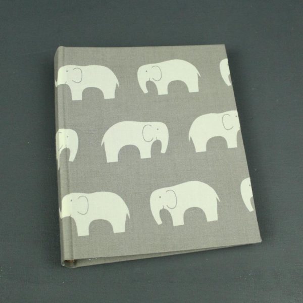 Einsteckalbum DIN A5 Taupe Weiß Elefanten