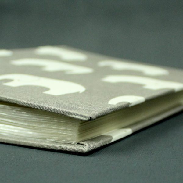 Kindereinsteckalbum taupe weiß Elefanten