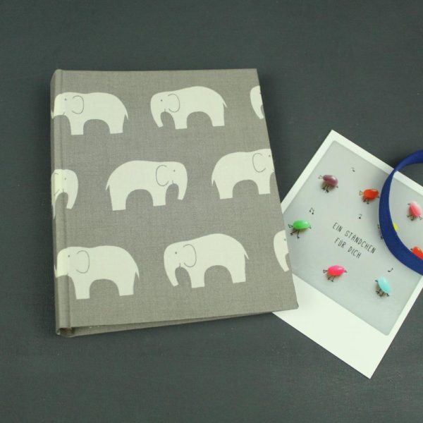 Einsteckalbum Baby taupe weiß