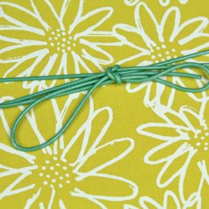 Tagebuch DIN A5 gelb mit weißen Blüten