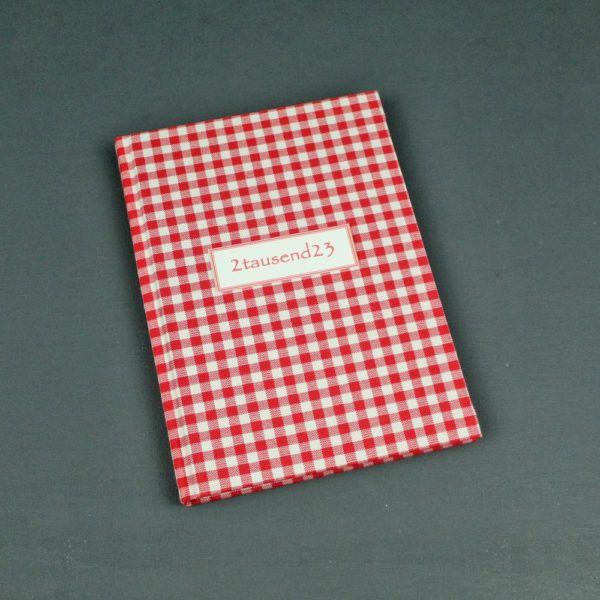 Taschenkalender 2023 rot weiß Vichykaro