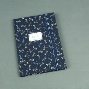 Taschenkalender 2023 zwei Blautöne mit Libellen