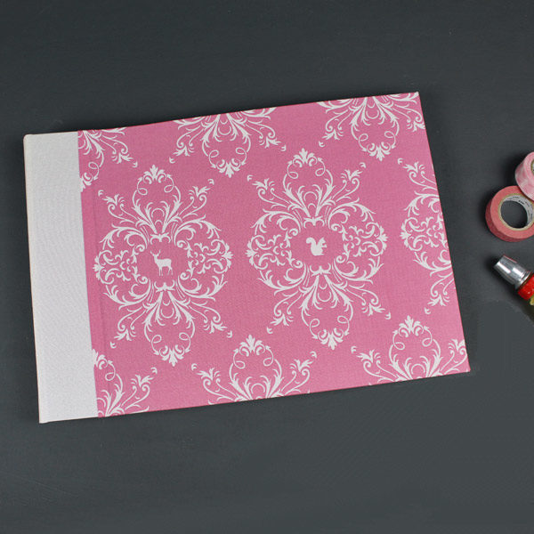 Fotoalbum Geburt weiß pink