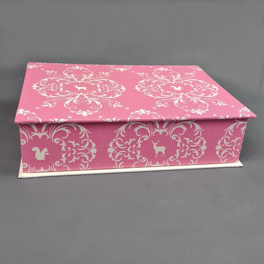 Schmuckkasten DIN A5 Pink Weiß Toile de Jouy