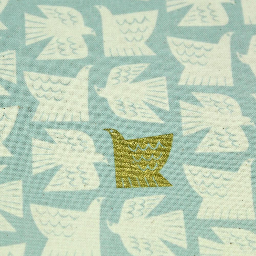 Notizbuch DIN A6 bleu mit kleinen Täubchen